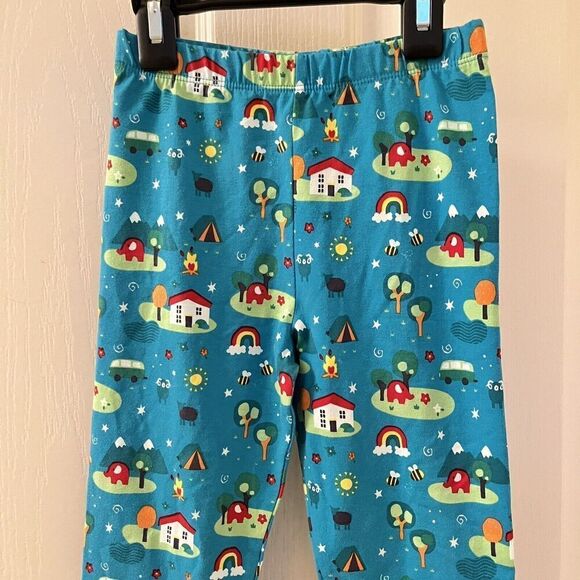 Frugi Babipur World Libby Printed Leggings Tobermony Camp Out Girls Size 5-6 NWT - Picture 2 of 10